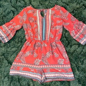 Pink Paisley Romper.